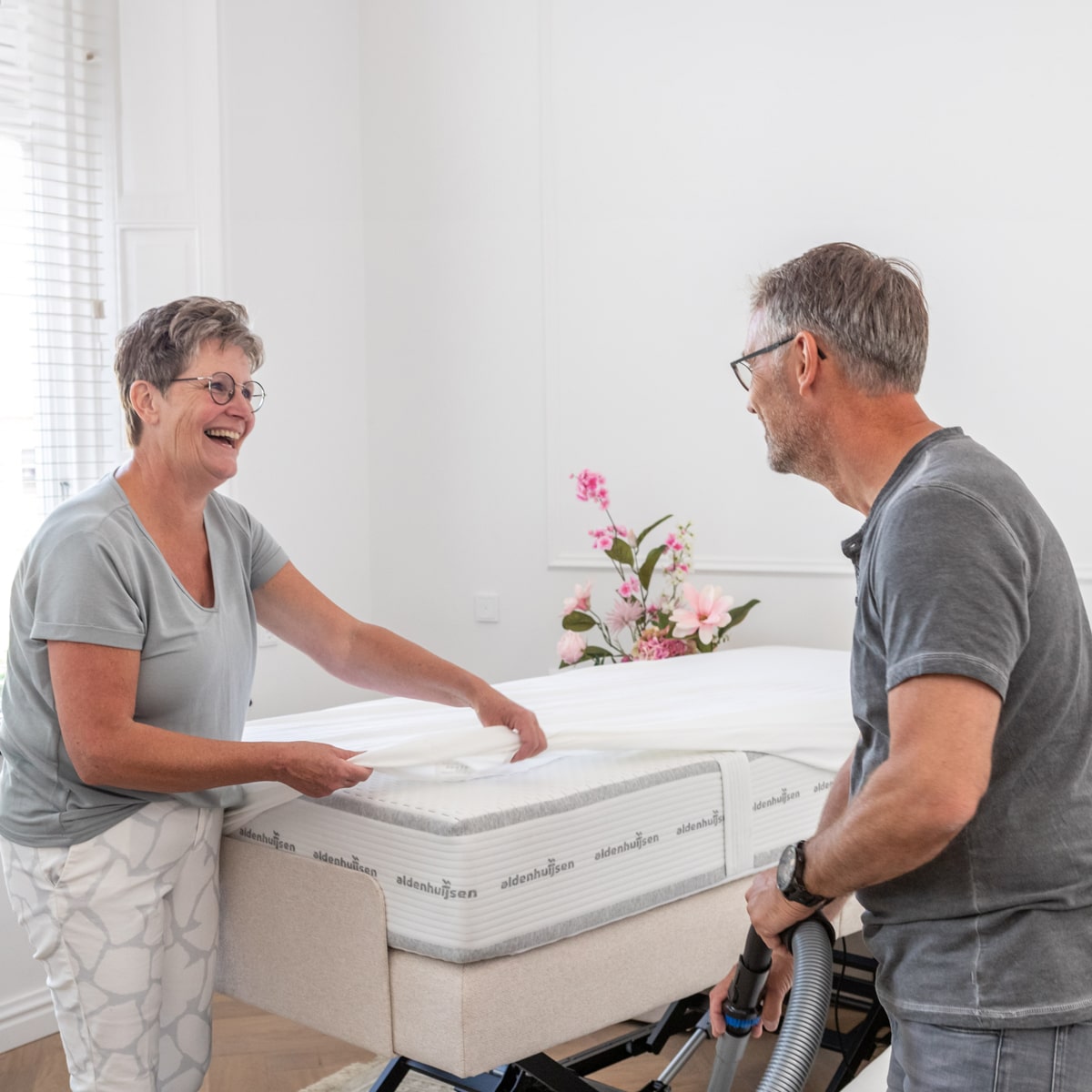 makkelijk het bed opmaken met hoog laag